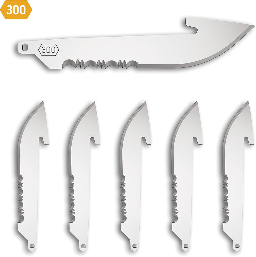 Drop Point Blade Pack 6 Blk - OERRU306C