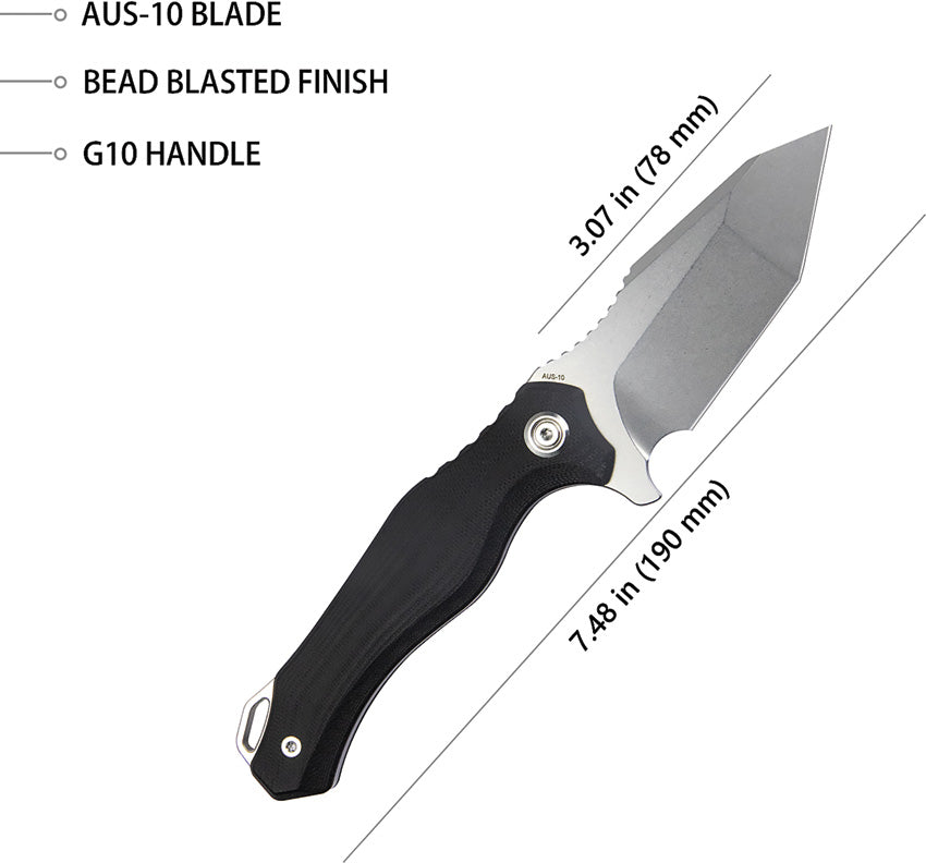 Golf EDC Fixed Blade Black - KUB230C