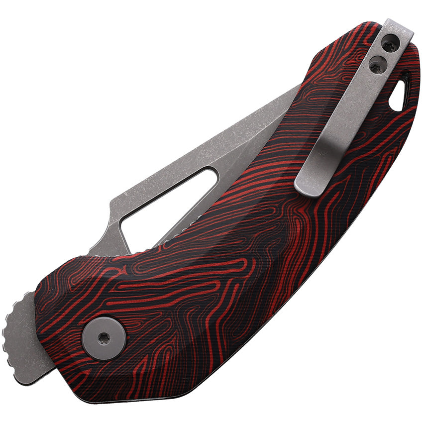 Djinn XL Linerlock Blk/Red - DMN015XLBKRD