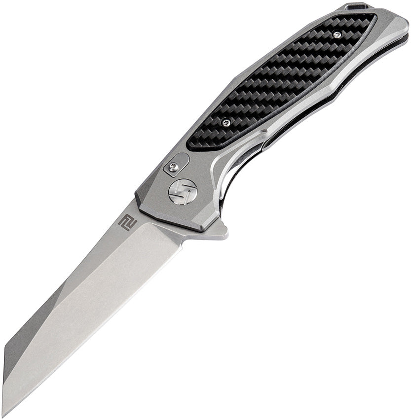 Megahawk Linerlock Gray CF D2 - ATZ1809PGCF