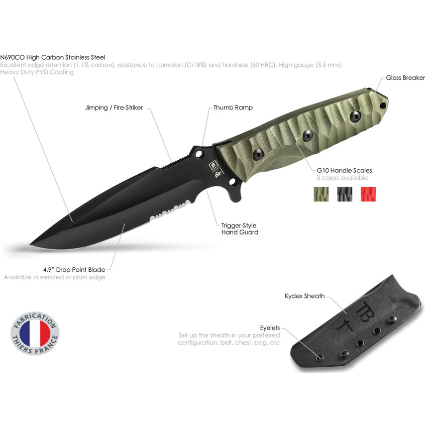 Survival Fixed Blade Red - TBO036