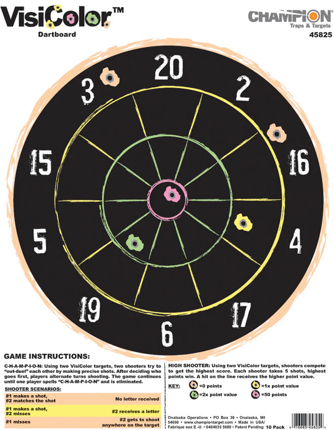 Visicolor Dartboard Target 10 - CHP45825