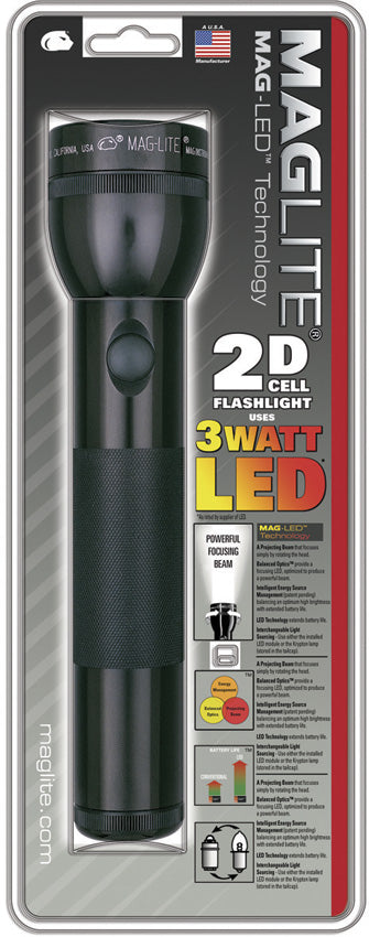 2D Cell Flashlight Black - ML51008