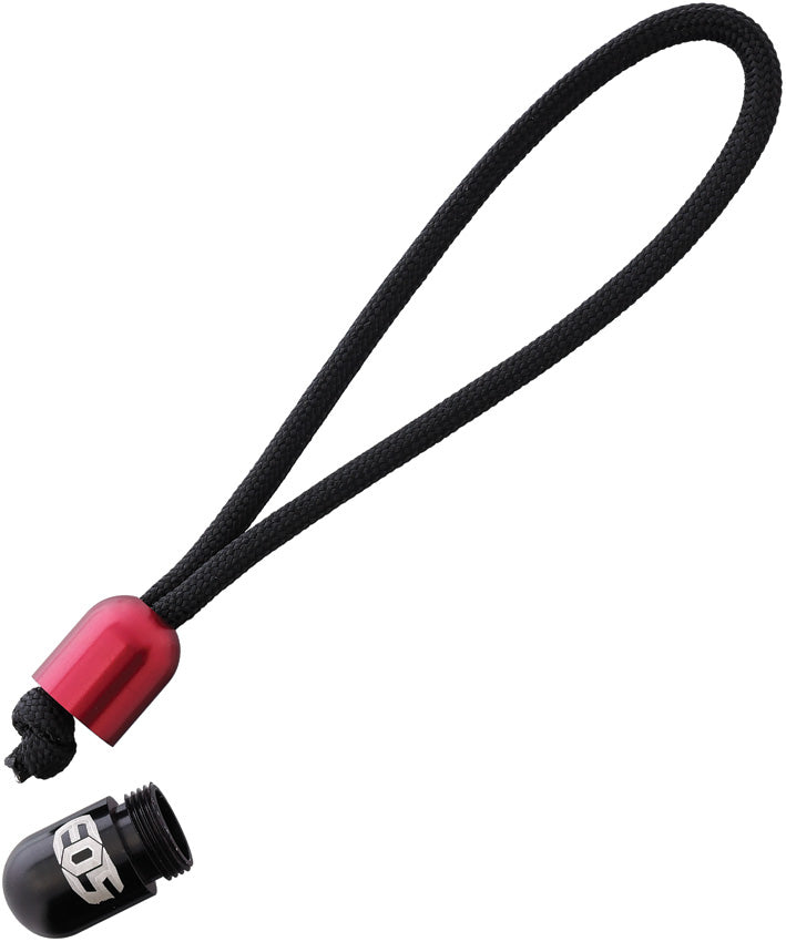 Pill Bead Lanyard Black/Red - EOS135