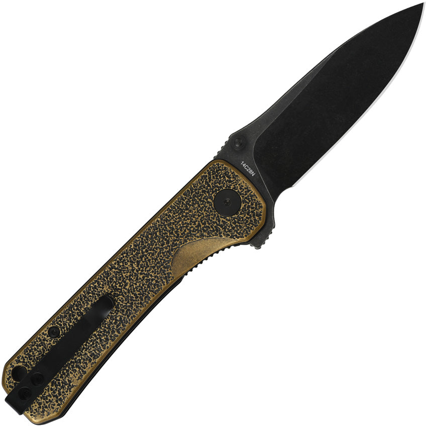 Hawk Linerlock Brass Black - QS131L