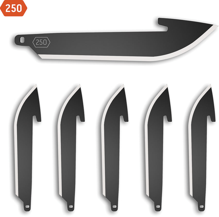 250 Drop Point Blade 6pk Black - OERR25K6C