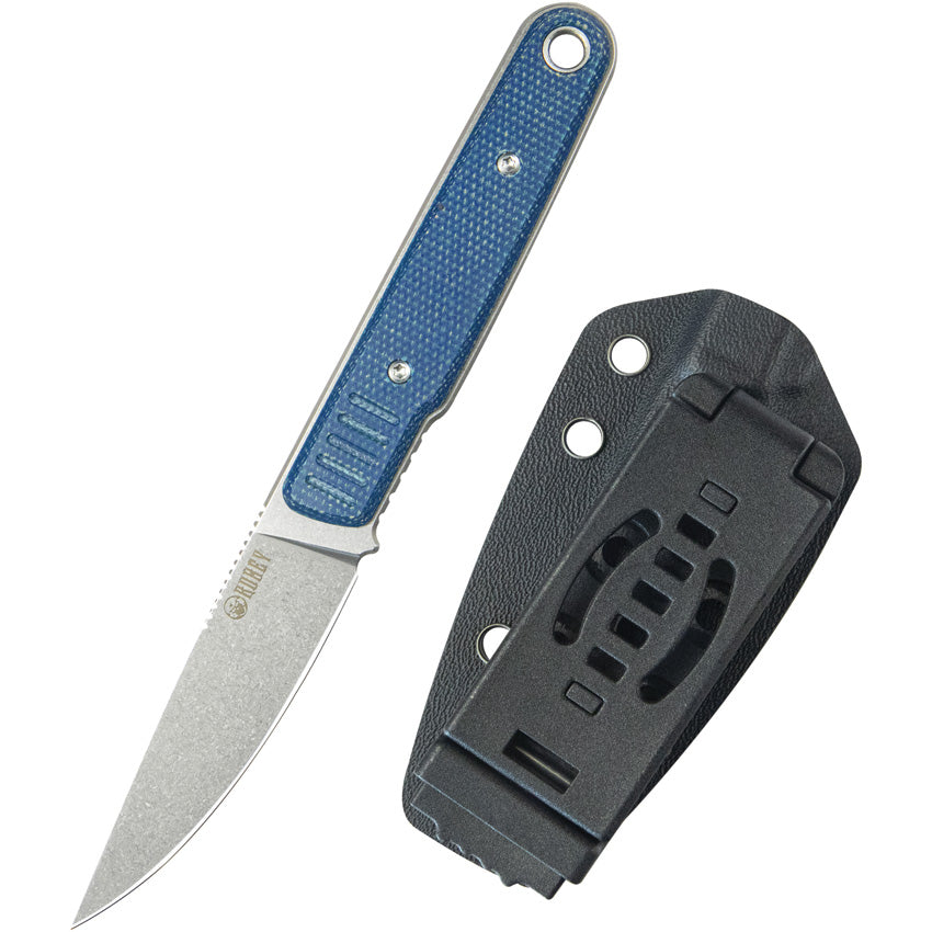 JL Fixed Blade Blue Micarta - KUB356B