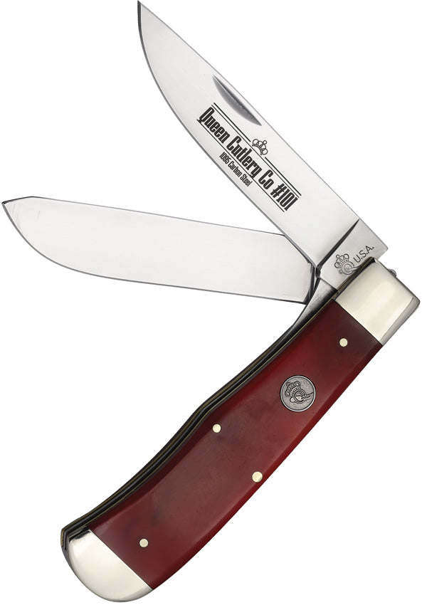 Two Blade Lockback Red Bone - QRSB206L