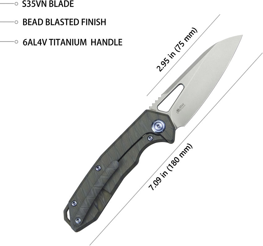 Vagrant Framelock Flame Ti - KUB284E