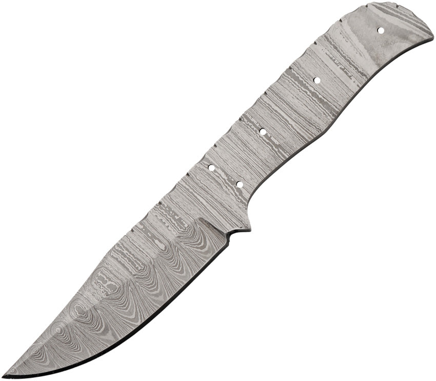 Clip Point Damascus Blank - BLDM2749