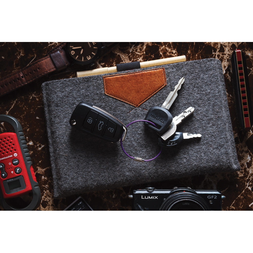 Twist Lock Cable Ring Purple - SIL004NPPL