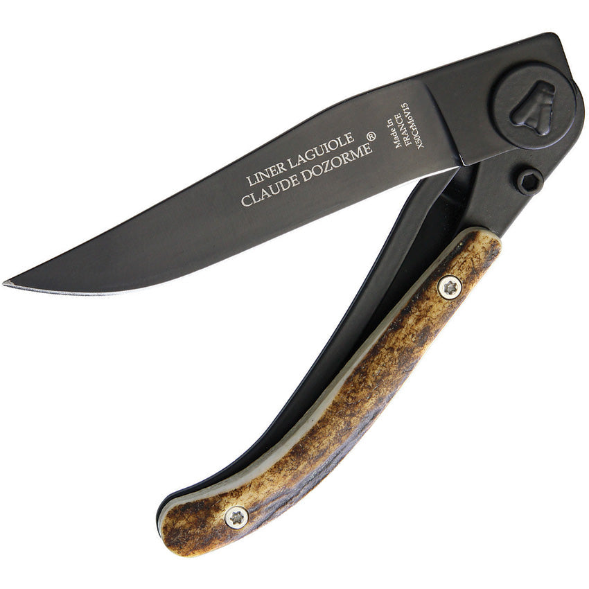 Laguiole Framelock Black Stag - CLD16014279N