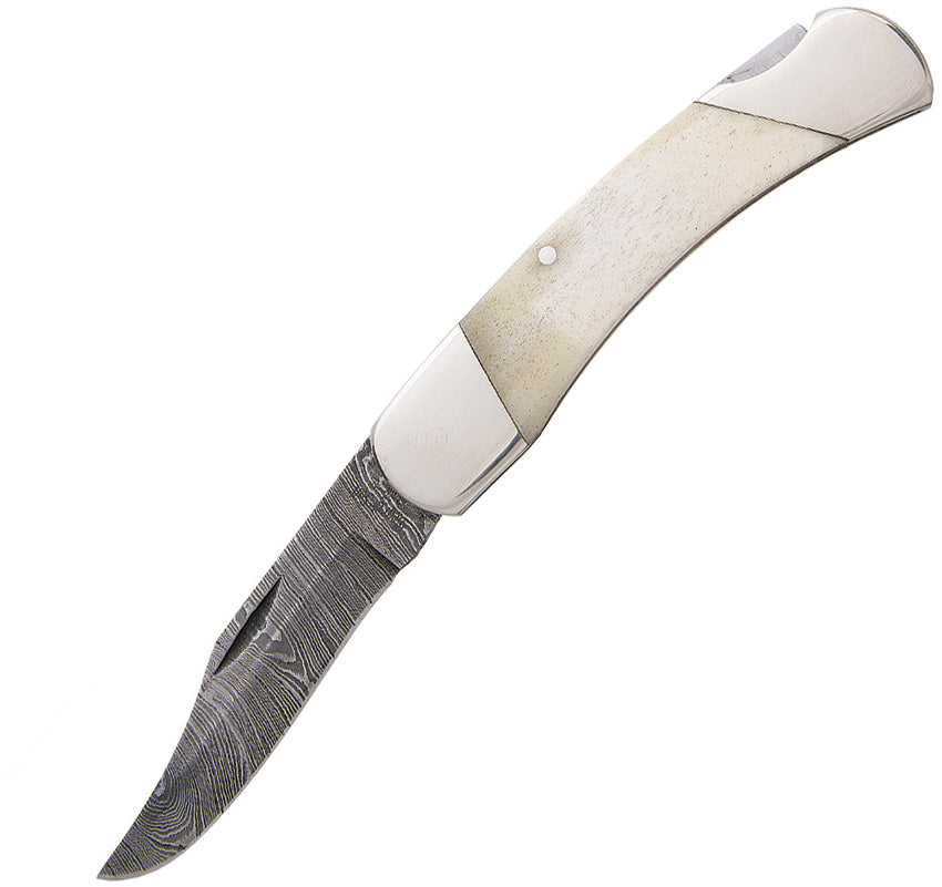 White Smooth Bone Lockback - BCWSB05D