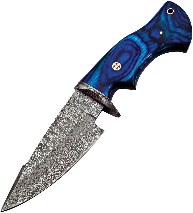 Fixed Blade Damascus Blue - FHKMLK003