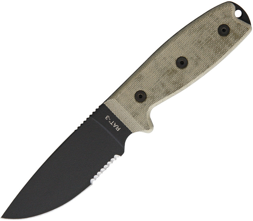 RAT-3 Serrated w/Nylon Sheath - ON8666