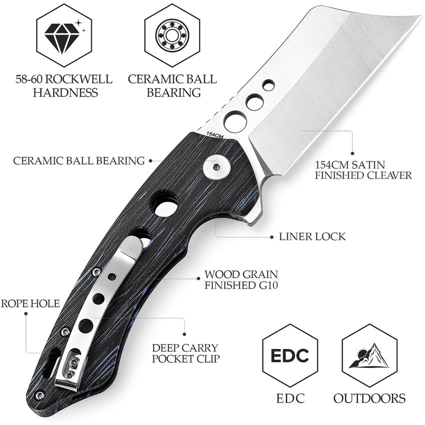 Mensae Linerlock Black/Blue - TVTY04BB154G