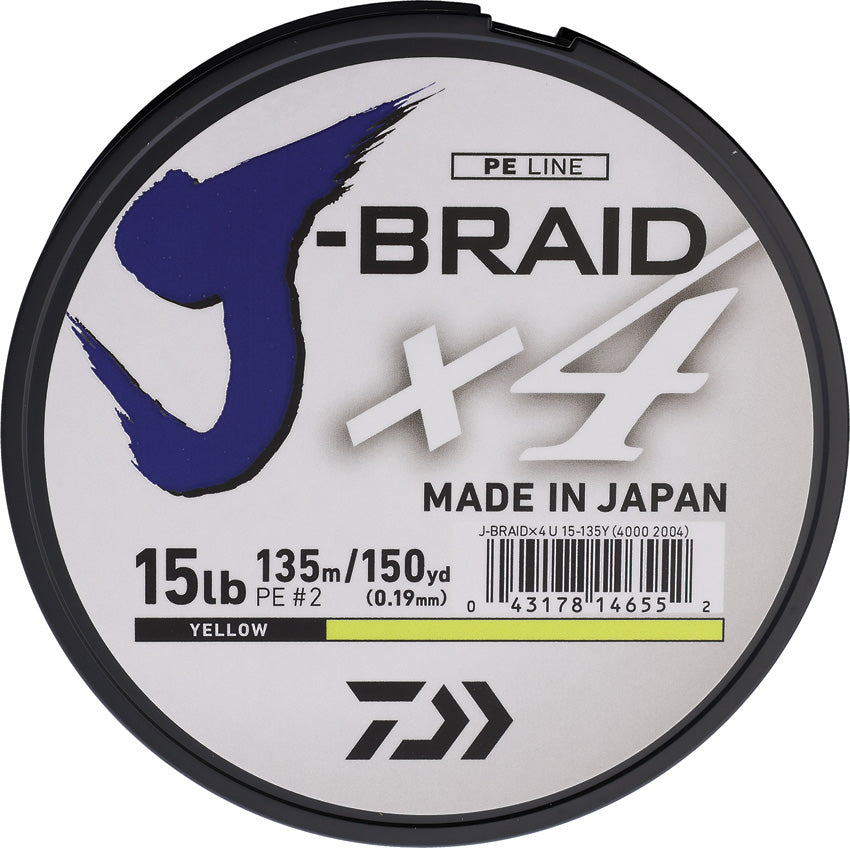 J-Braid Line 15/150 Yellow - DIAJB4U15150FY