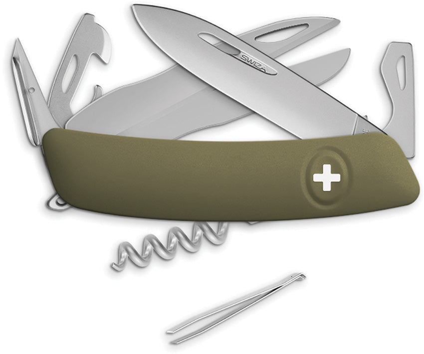 D07 Swiss Pocket Knife Olive - SZA1161050