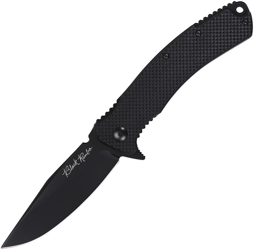 Black Rambo Utility Linerlock - VNI34FPBBK