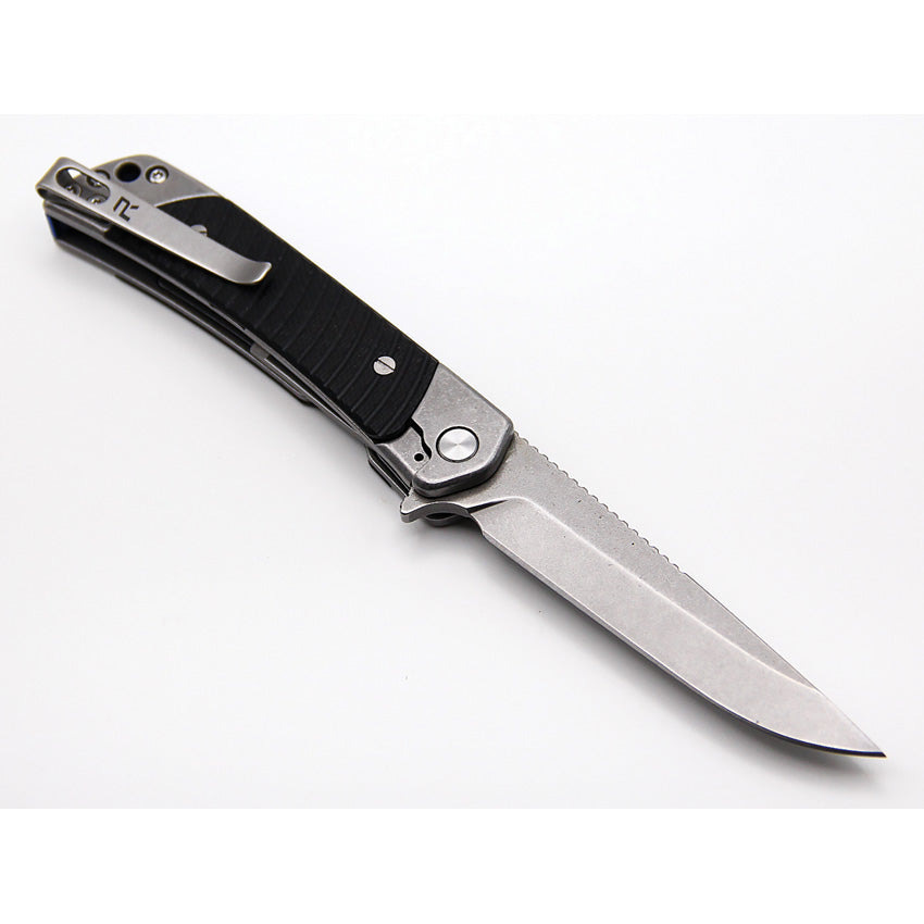 Duo Linerlock Drop Point Black - REVDUODBLK