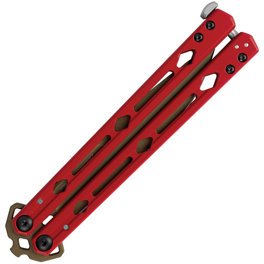 Lucha Butterfly Knife Red - KS5150REDBRZ