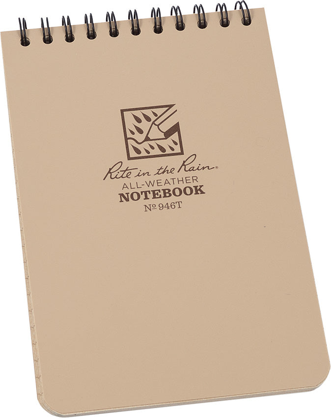 4 x 6 Top Spiral Notebook Tan - RITR946T