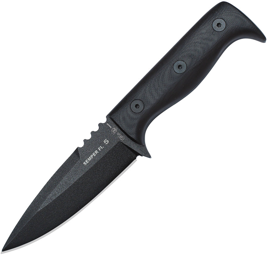 Semper Fi 5 Fixed Blade Black - NIE132N