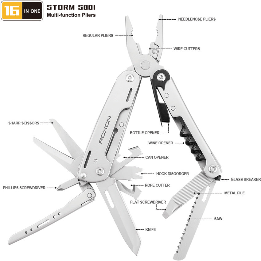 16 in 1 Multitool With 9pc Bit - RXS801S