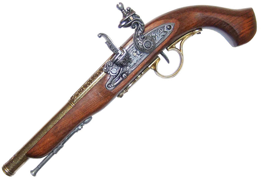 18th Cen Flintlock Pistol Left - DX1129L