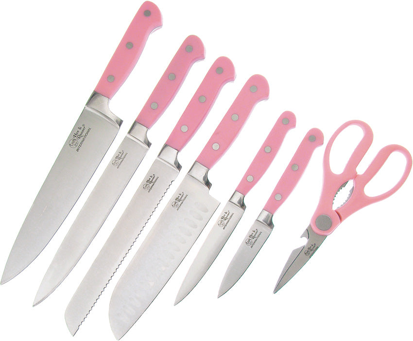Seven Piece Kitchen Set Pink - HRI036