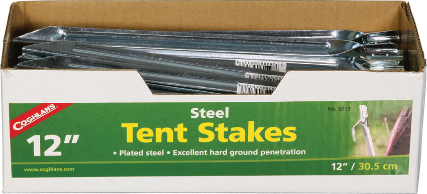 Steel Tent Stakes 12in 50pk - CGN9813