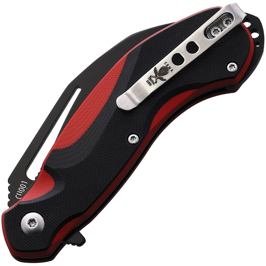 BAMF Linerlock Black/Red G10 - CU001