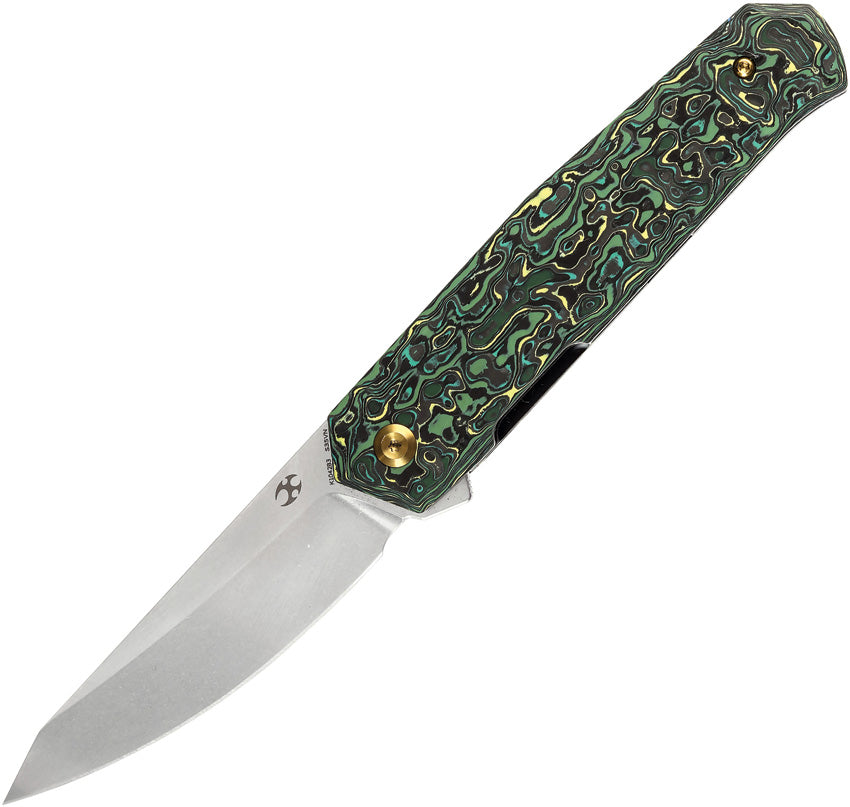 Integra Framelock Grn/Yel CF - K1042B3