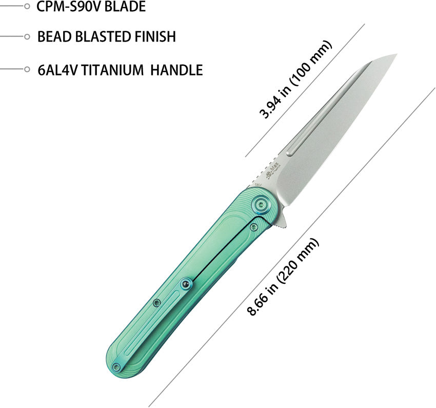 Dandy Framelock Green Ti - KUB247F