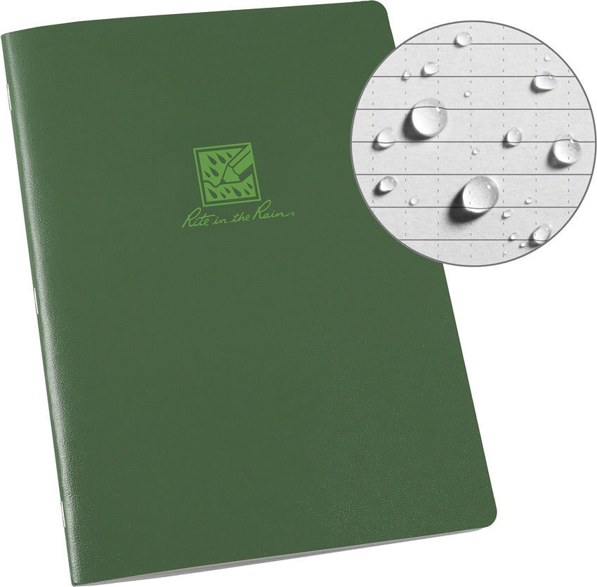 Large Stapled Notebook Green - RITR971LG