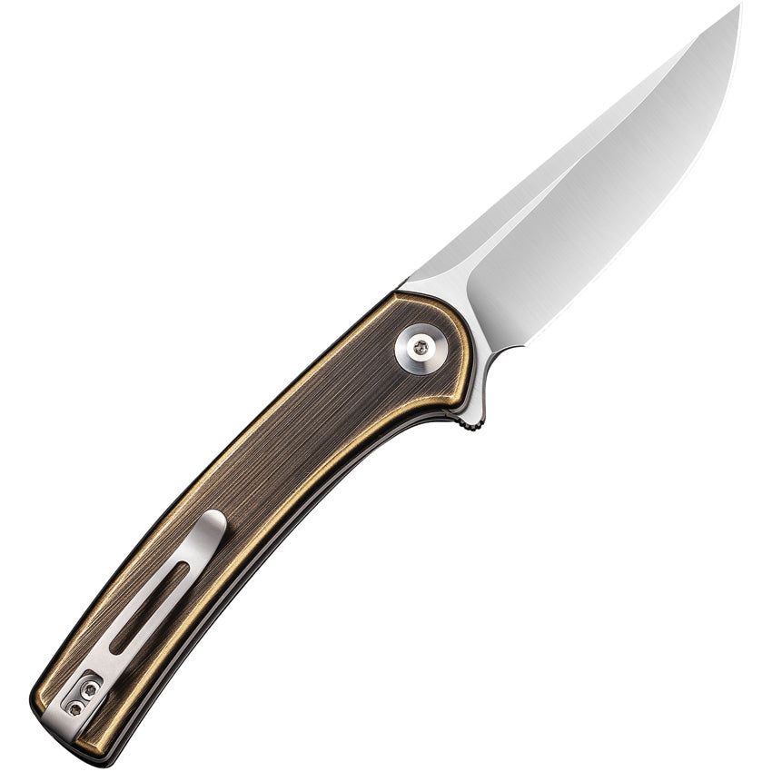 Mini Asticus Linerlock Brass - CIVC19026B2