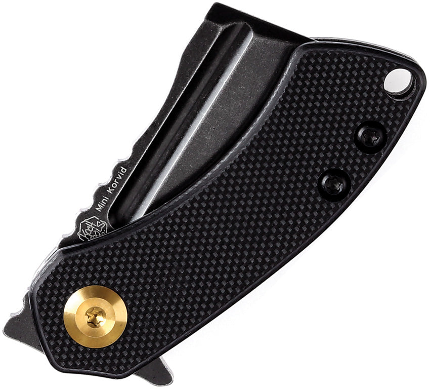 Mini Korvid Linerlock Blk G10 - KT3030A11