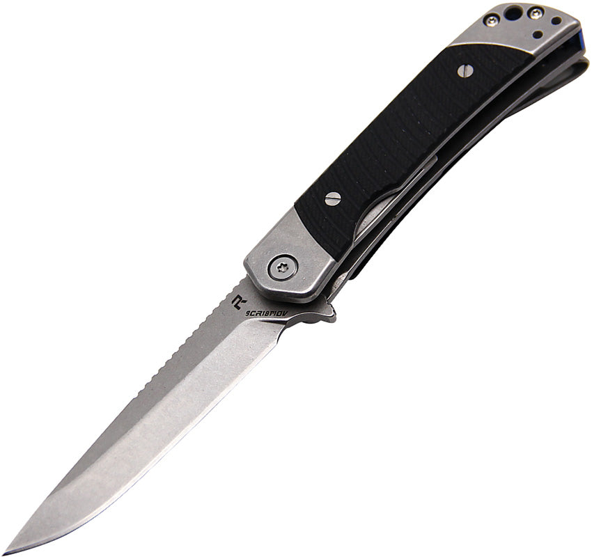 Duo Linerlock Drop Point Black - REVDUODBLK