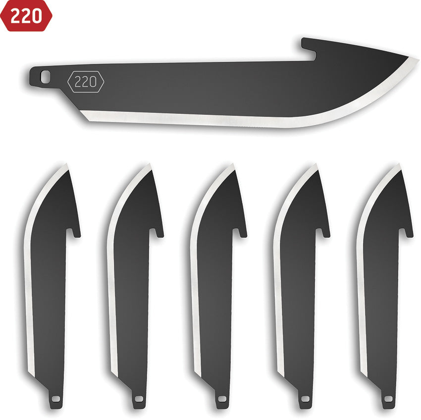 220 Drop Point Blade 6pk Black - OERR22K6C