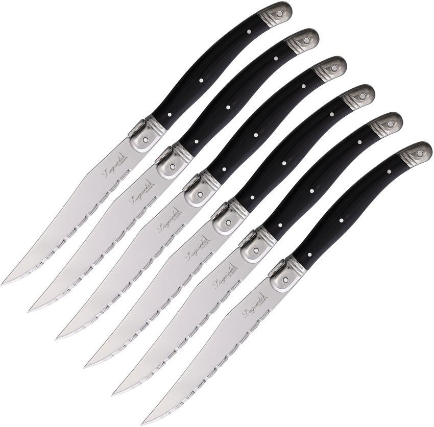 Steak Knife Set Black 6 pc - LAG6B