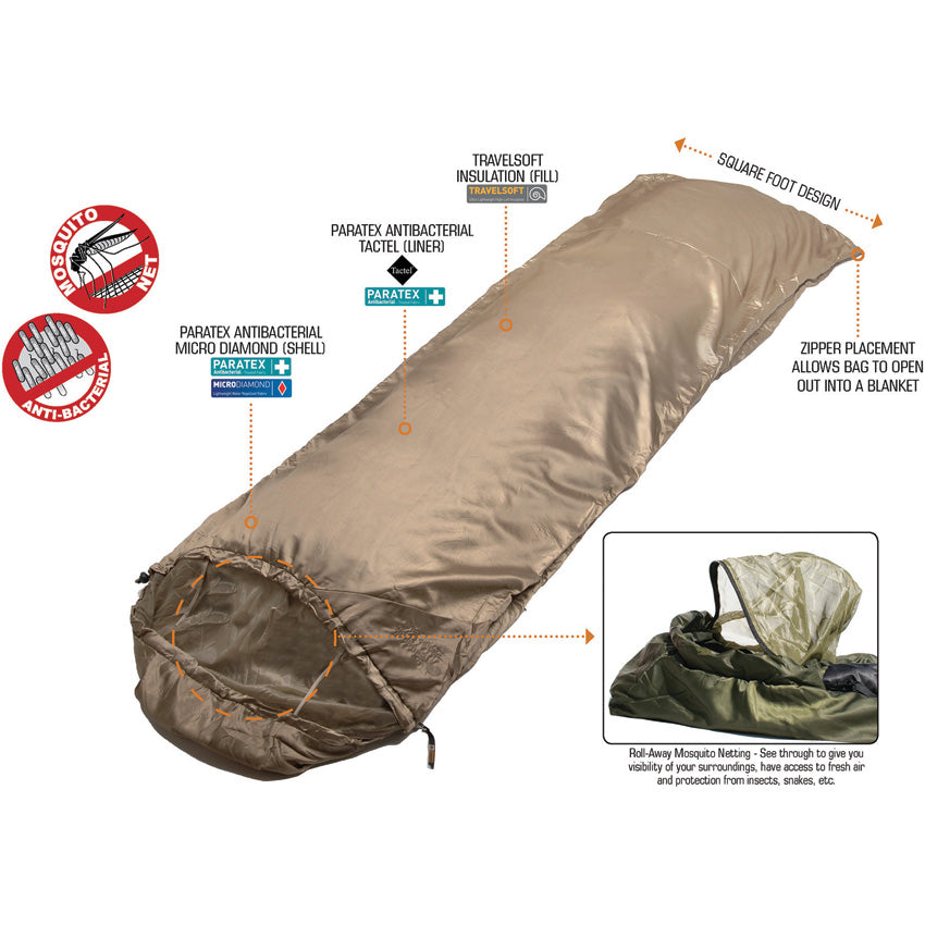 Jungle Bag Sleeping Bag Tan - SN92256