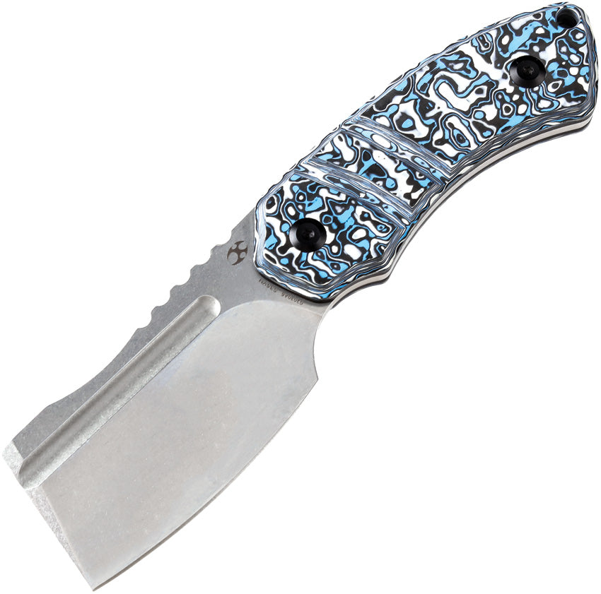Korvid S Fixed Blade Bl/W CF - KG2030A6