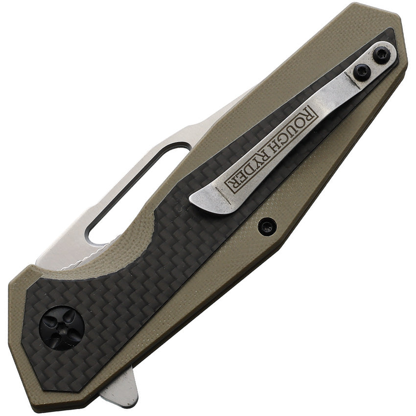 Linerlock Tan G10/CF - RR2083