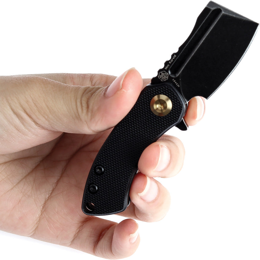 Mini Korvid Linerlock Blk G10 - KT3030A11
