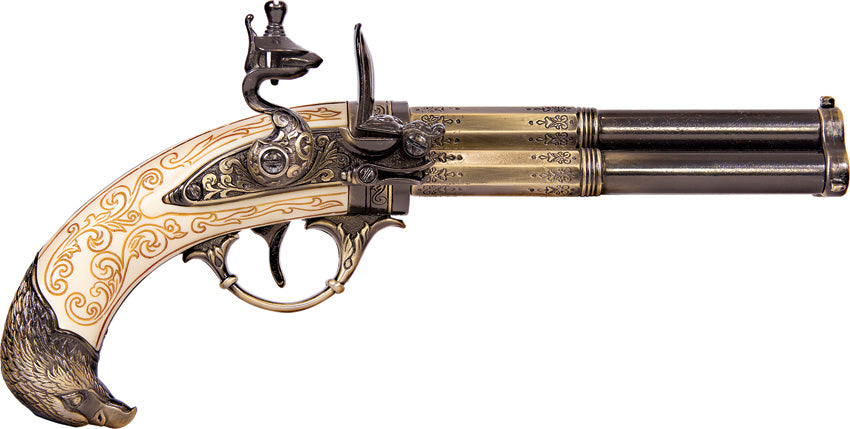 French 3 Barrel Flintlock - DX5306