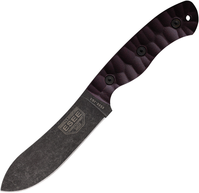 JG5 Fixed Blade Burgundy Linen - ESJG5LM