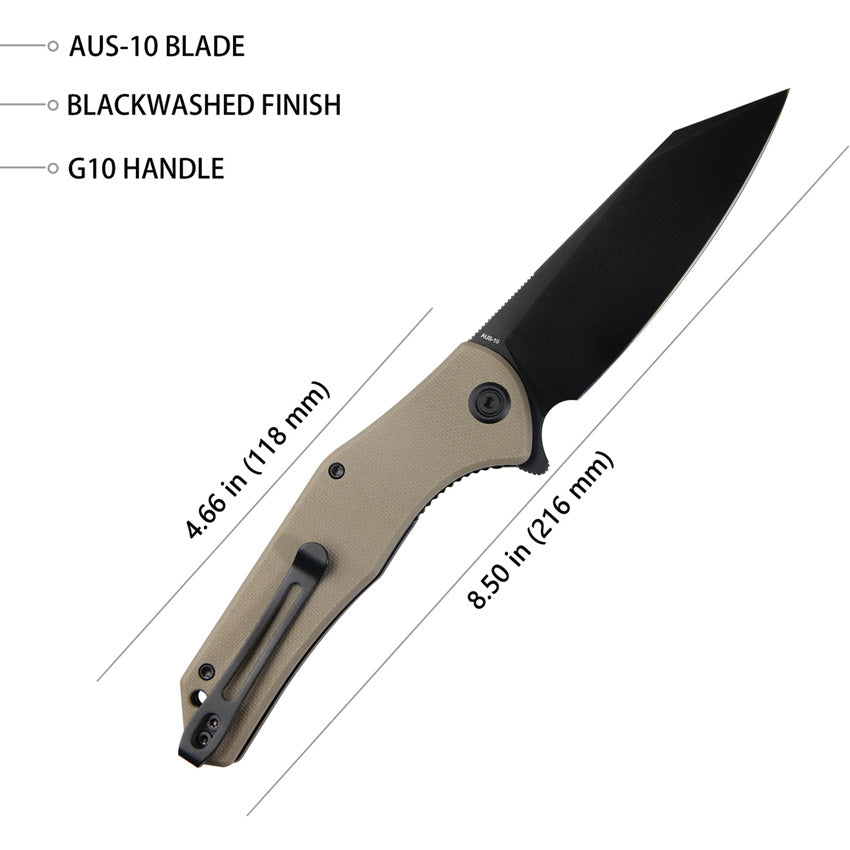 Flash Linerlock Tan - KUB158J