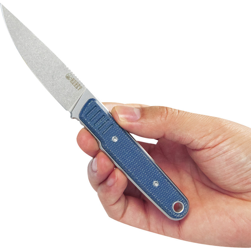 JL Fixed Blade Blue Micarta - KUB356B