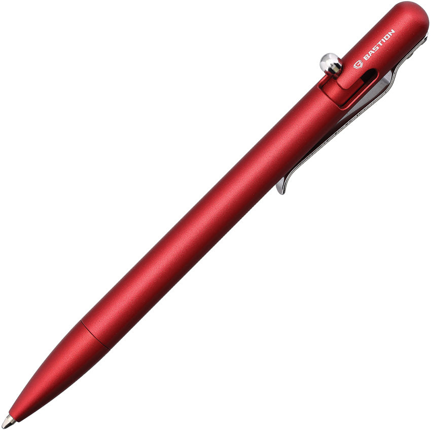 Slim Bolt Action Pen Red Al - BSTN256R