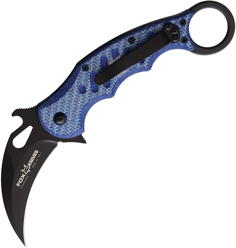 Karambit Linerlock Blue Twill - FOX479BLT